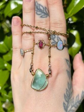Hemimorphite interchangeable necklace